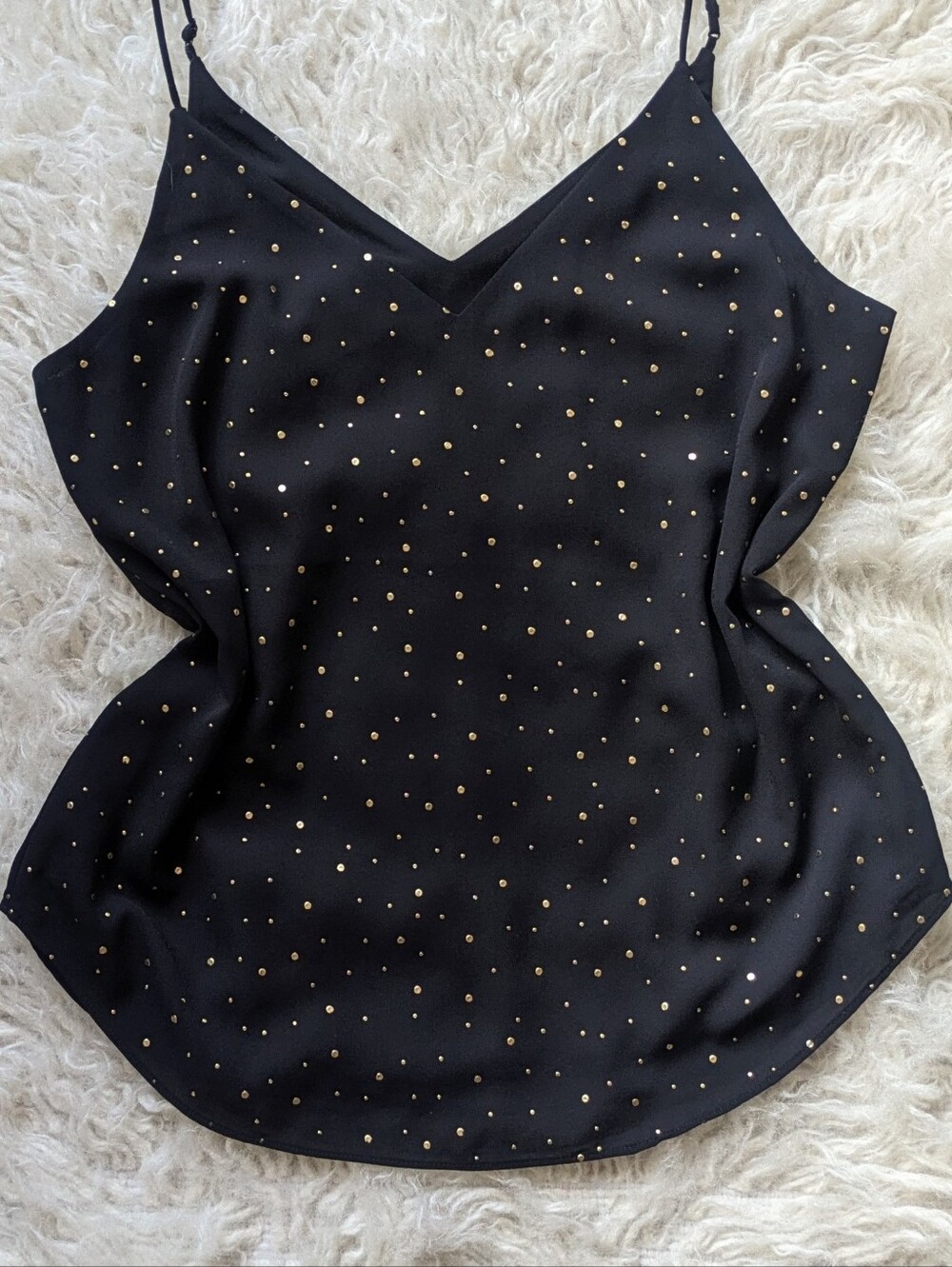 Express Black & Gold Camisole with Metallic Embellishments NWT Size Small - Picture 2 of 5